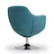 Manhattan Comfort Caisson Swivel Accent Chair in Blue and Polished Chrome (Set of 2) 2-AC028-BL - alternate 5
